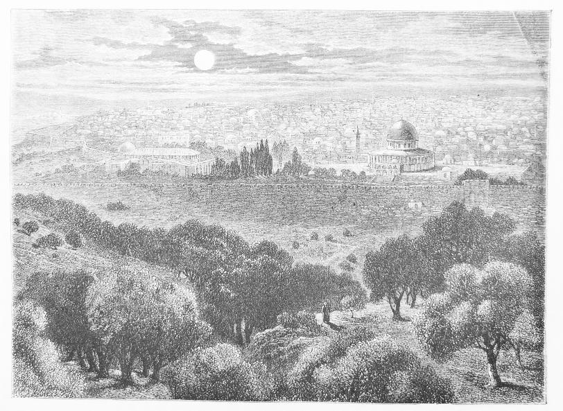 256. Jerusalem under månbelysning.