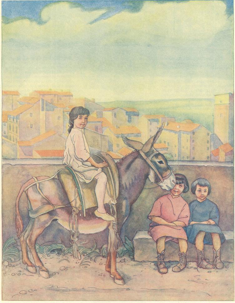 ITALIENSKA BARN.<bAkvarell av G. Magnusson.