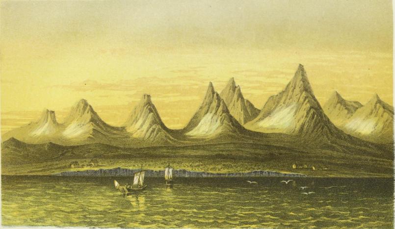 J. Steeple Del.                                                                                M. & N. Hanhart. Chromo Lith.<b<biTHE SEVEN SISTERS.</bi<bPublished by Smith, Elder & C<suo</su. 65, Cornhill, London. 1859.