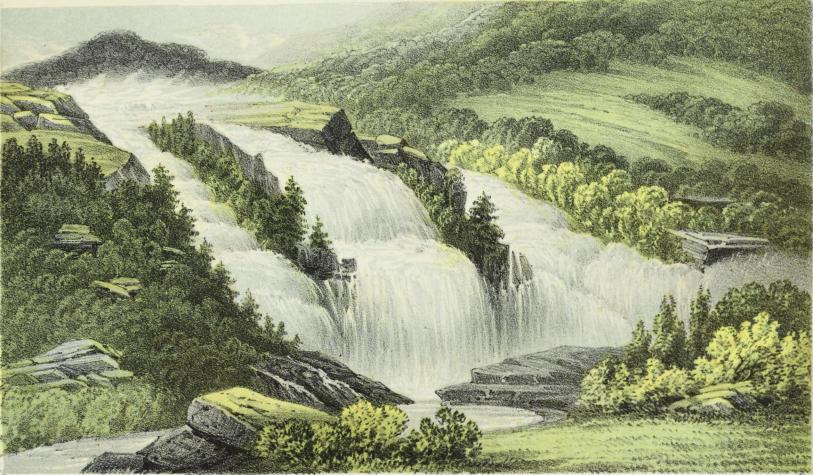 J. Steeple Del.                                                                                                M. & N. Hanhart. Chromo Lith.<b<biVERMEDALS FOSSEN, ROMSDAL.</bi<bPublished by Smith, Elder & C<suo</su. 65, Cornhill, London. 1859.