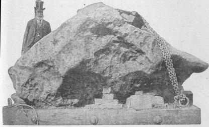 <b»Järnberget», den största upphittade meteoriten.