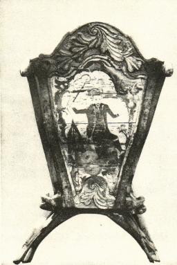 Bild 6. Baksidan av norsk kappsläde från Hallingdal. I Nordiska museet. Bild 6. Baksidan av norsk kappsläde från Hallingdal. I Nordiska museet.