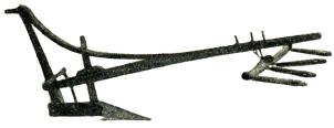 Fig. 91. Uppländsk stångplog med bukok. Fig. 91. Uppländsk stångplog med bukok.
