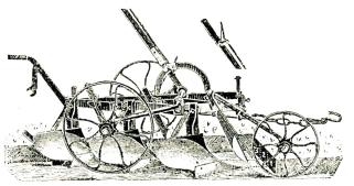 Fig. 108. Treskärig plog. Fig. 108. Treskärig plog.
