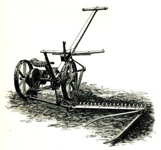 Fig. 215. Slåttermaskin 1870-talet.