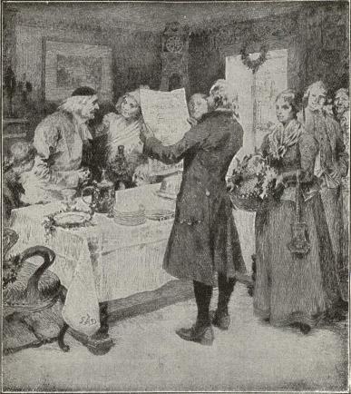 Den glada festen. Etsning av Carl Larsson.