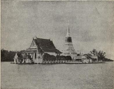 Ett tempel i Siam.