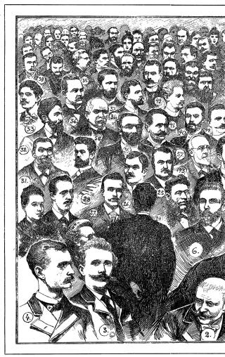 Tillhör uppsatsen: DEN STORA DAGEN ÅR 1900.  Teckning af <span class=