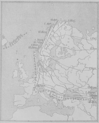 Nollgrads isoterms rörelse om våren.