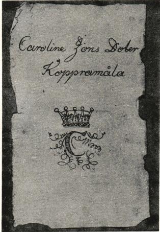 Omslaget var sirligt präntat.