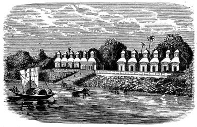 Tempel vid floden åt Shivas dyrkan. Tempel vid floden åt Shivas dyrkan.