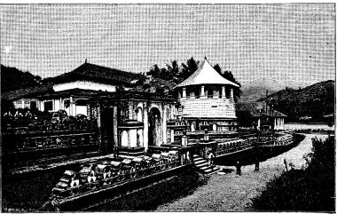 Buddhistiskt tempel på Ceylon.