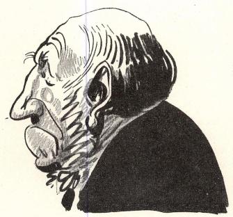 ”Kyrkfolk” ur en av författarens tidigaste skissböcker.