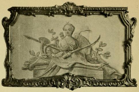 Dörröfverstycke        »Dessus de porte»        Dessus de porte<bFig. 9. L. 144 cm. 1750—70. Rum 58.