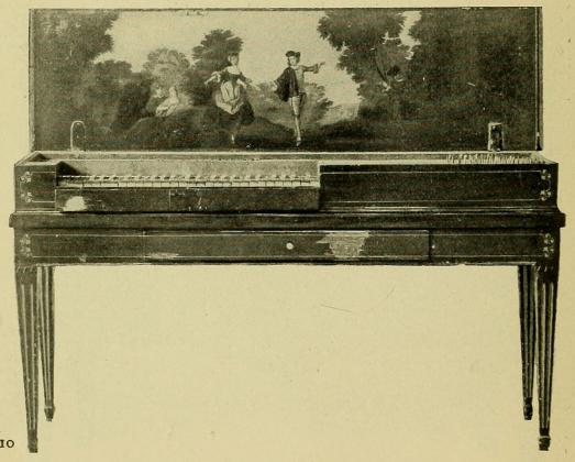 Klavikord        Klavichord        Clavichord<bFig. 10. L. 146 cm. Th. G. Stocken. 1742. Rum 83.