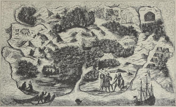 PANORAMA AV ROBINSONS Ø<bEfter originalutgaven 1719.