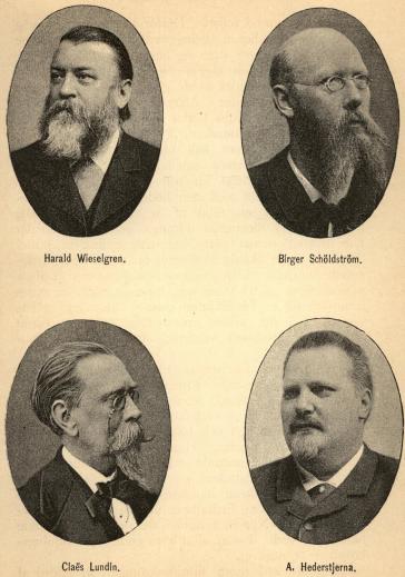 Harald Wieslegren.                Birger Schöldström.<bClaes Lundin.                A. Hederstjerna.