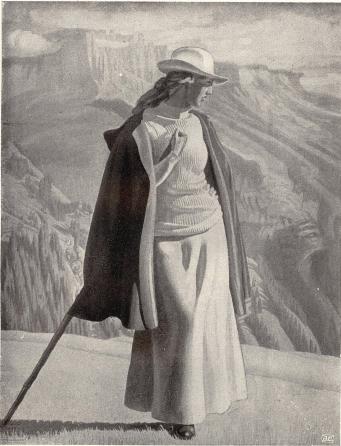                                 <smalFOTO: JOHANNES JÆGER.</smal<bWILLUMSEN:                (Från danska afd. vid Norrköpingsutst. 1906.)<bBERGVANDRERSKAN.