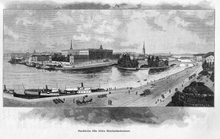 Stockholm från Södra Blasiiholmshamnen.