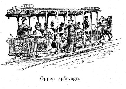 Öppen spårvagn.