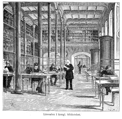 Läsesalen i kungl. biblioteket.