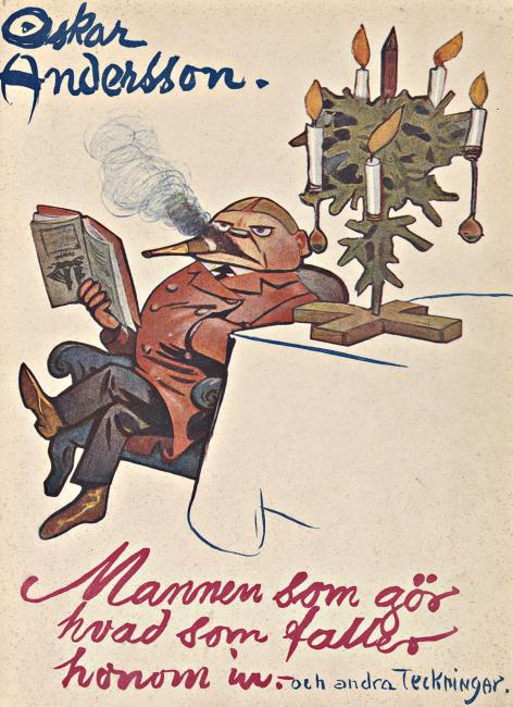 Oskar Andersson.<bMannen som gör hvad som faller honom in. - och andra Teckningar.