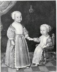 Maria Gyllenstjerna 1639—93 och<ben hennes kusin, född Stenbock