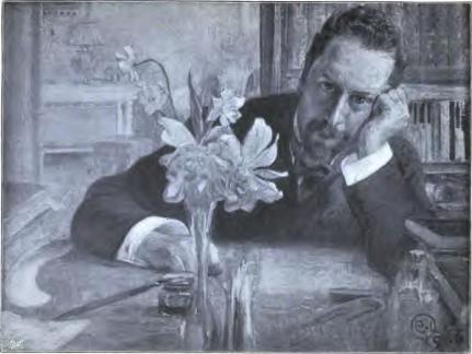 <biOscar Levertin.</bi<bMålning af Carl Larsson.