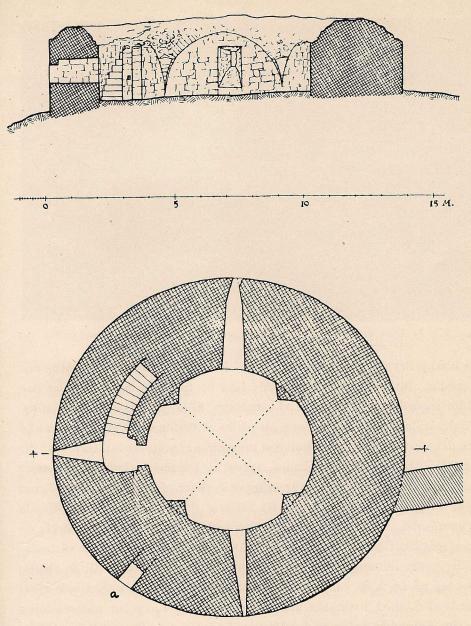 Fig. 6. Stensö rundborg. Uppmätning av K. v. Schmalensee och H. Åkerlund.