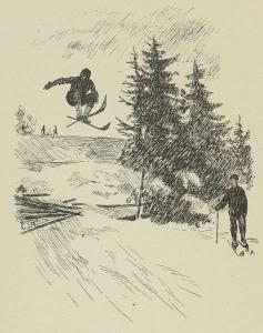 Et luftsprang.<b(Af Eivind Nielsen efter et øiebliksfotografi).<b