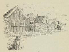 Islandsk bondegaard.<b(Af E. Nielsen efter fotografi).