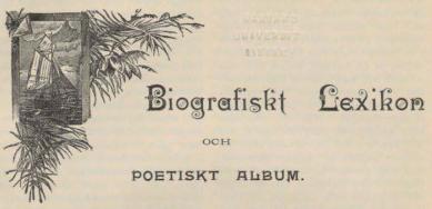 Biografiskt Lexikon<bOCH<bPOETISKT ALBUM.