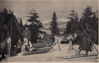Höstflyttning i Lule lappmark pà utställningen i Paris 1878. Höstflyttning i Lule lappmark pà utställningen i Paris 1878.