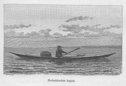 <smalIll. W. MEYER, X. A. O. Sörling</smal<bGrönländsk kajak. <smalIll. W. MEYER, X. A. O. Sörling</smal<bGrönländsk kajak.