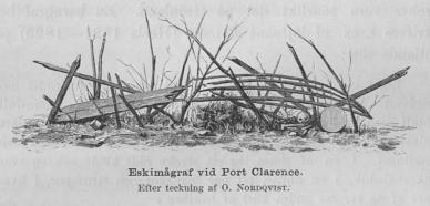 Eskimågraf vid Port Clarence.<bEfter teckning af <span class=