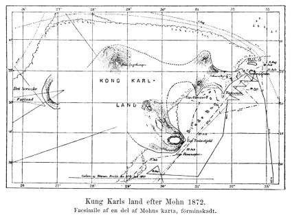 KARTA<böfver<bKUNG KARLS LAND<bupprättad under<b1898 års svenska polarexpedition<baf<bC J. O. KJELLSTRÖM och A. HAMBERG.