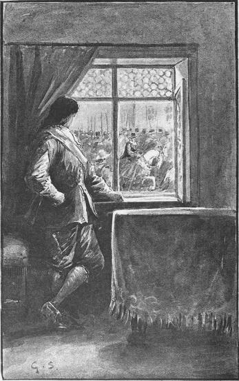 Från sitt fönster såg Adolf drottningens granna färd.