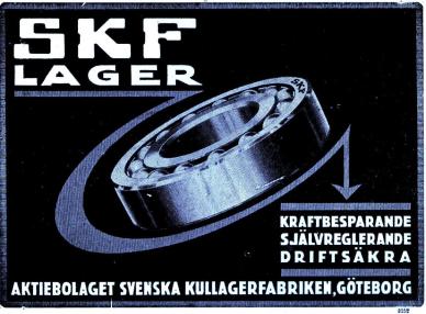 SKF LAGER<bKRAFTBESPARANDE SJÄLVREGLERANDE DRIFTSÄKRA<bAKTIEBOLAGET SVENSKA KULLAGERFABRIKEN, GÖTEBORG