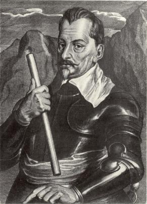 WALLENSTEIN, HERTIG AV FRIEDLAND.<bKopparstick efter målning av van Dyck.