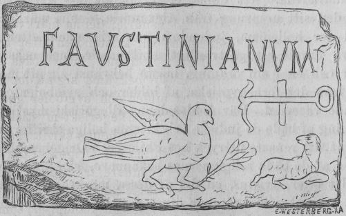 Bild. 27. Faustinianus’ grafsten från S. Lucina.