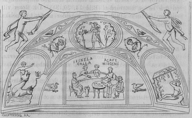 Bild 30. Måltidsscen från S. Pietro e Marcellino.