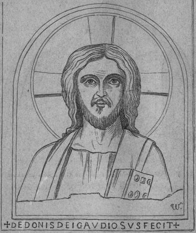 Bild 35. Kristushufvud från S. Ponziano (anses vara yngre än Bild. 34).