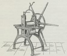 Fig. 5. Kobbertryks-Haandpresse.