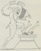 Fig. 2. Billede paa en attisk Vase fra 6. Aarh. f. Kr.