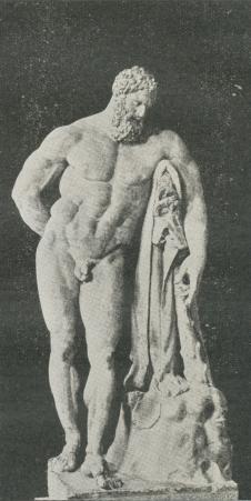 Fig. 4. »Herakles Farnese«. Museet i Napoli.<bHellenistisk Efterligning af en Statue af Lysippos<b(4. Aarh. f. Kr.).