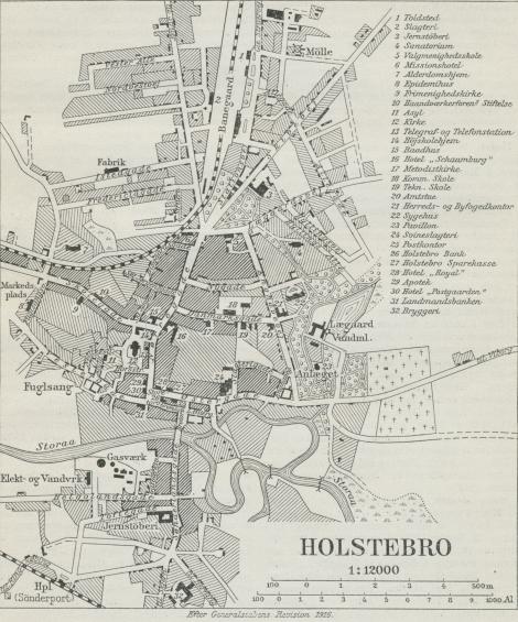 Situationsplan over Holstebro.