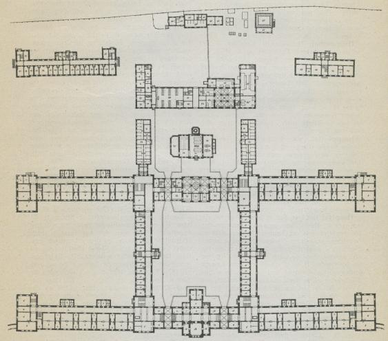 Fig. 1. Plan af Kommunehospitalets 2den Etage.