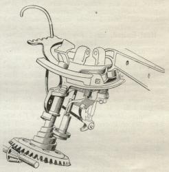 Fig. 5. Drivværket og Indstillingsmekanismen til en Selvaflægger.