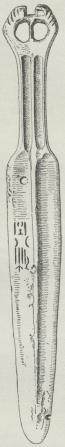 Fig. 1.<bGammel kinesisk<bBronzedolk.<bL. 0,36 m.