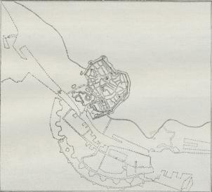 Fig. 6. Havnens Udvikling i Tidsrummet 1600—1900.